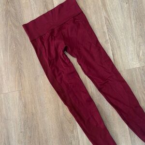 LOVE FITNESS MAROON LEGGINGS